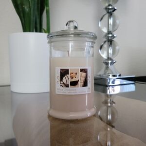 Vanilla Brown Sugar Scented Candle NEW Glass Covered Jar USA